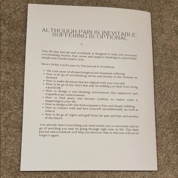 NEW Healing Anxiety & Overthinking Journal - Picture 3 of 3